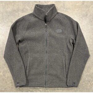 The North Face Men’s Small Glacier Full Zip Fleece Jacket Gray Grey